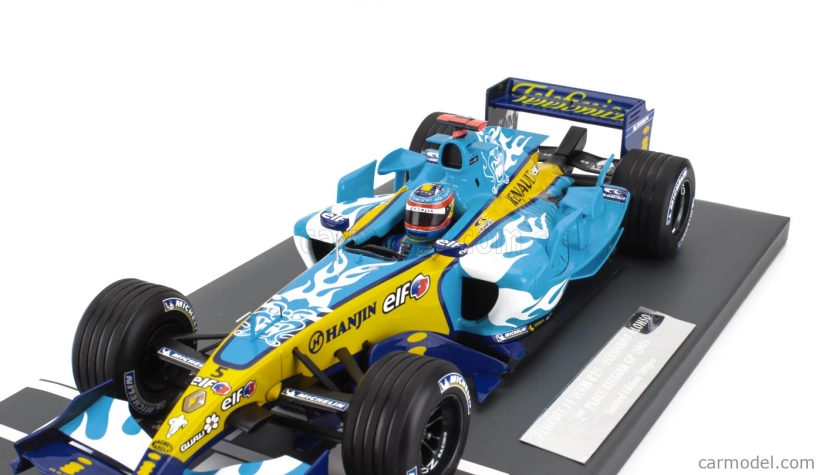 Minichamps Renault F1 R25 Team Renault F1 N 5 Majster sveta 2. Gp Belgicka 2005 Fernando Alonso 1:18 Svetlo modrá žltá
