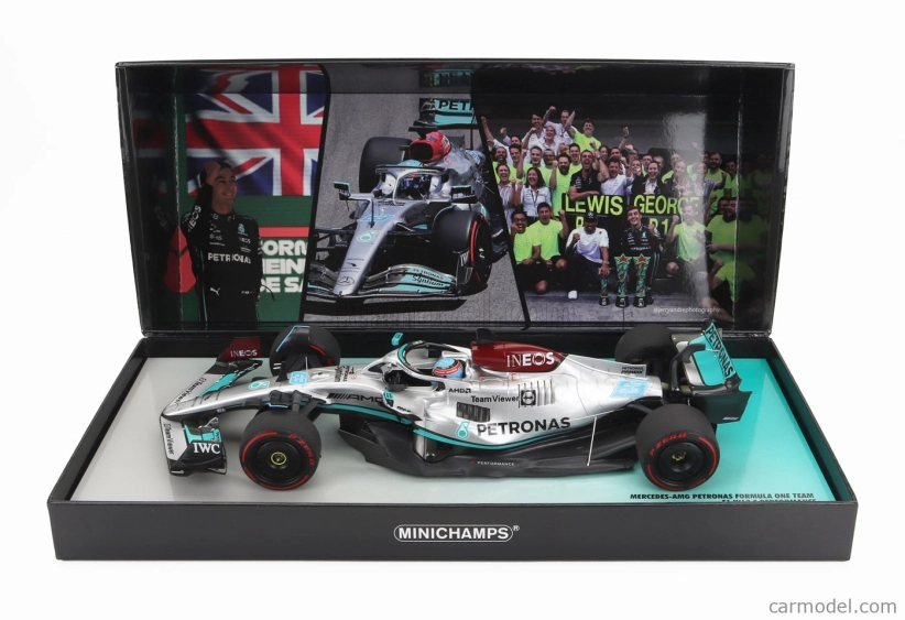 Minichamps Mercedes gp F1 W13e Mercedes-amg Petronas F1 N 63 1:18, stříbrná