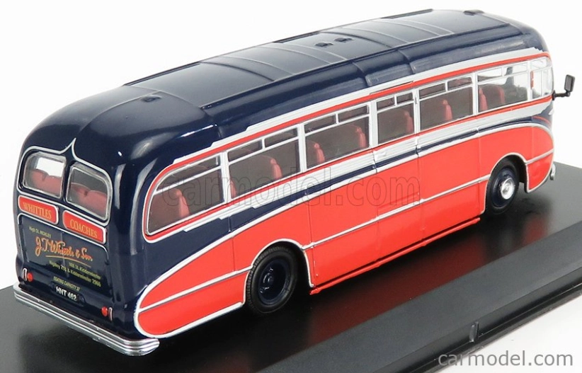 Edicola Leyland Tiger Cub Autobus Burlingham Seagull Coach Jt Whittle & Son 1951 1:72 Červená Černá