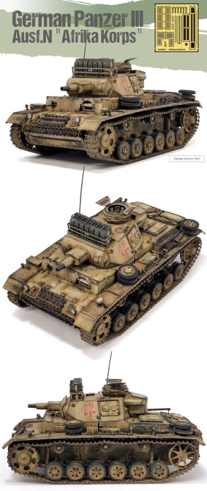 Model Kit tank 13567 - Panzer III Ausf.N. Afrika Korps (1:35)