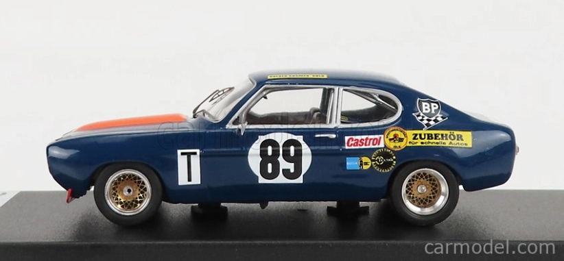 Trofeu Ford england Capri 2600 Rs N 89 1000km Nurburgring 1972 W.odenthal - K.fritzinger 1:43 Modrá Oranžová