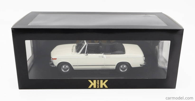 BMW 1600-2 Cabriolet 1968 v mierke kk - s odnímateľnou mäkkou strechou 1:18 biela