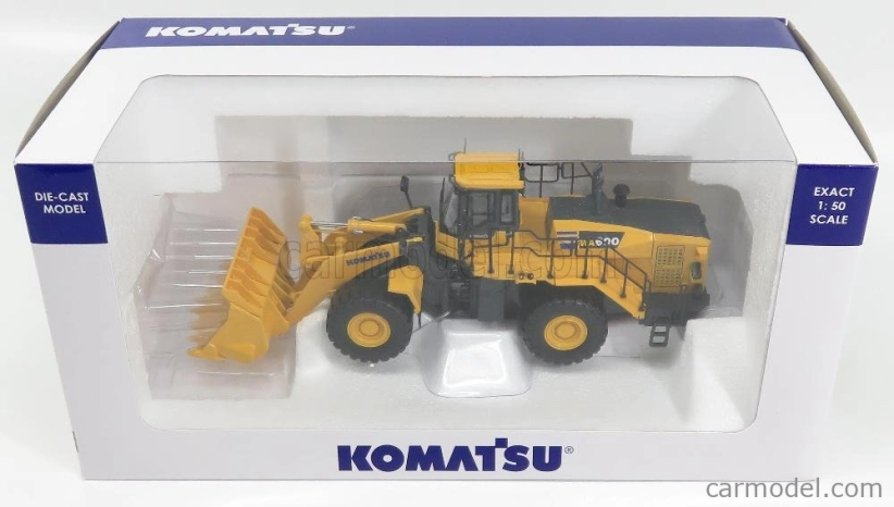 Universal hobbies Komatsu Wa600 Ruspa Gommata - škrabací traktor 1:50 žltá čierna