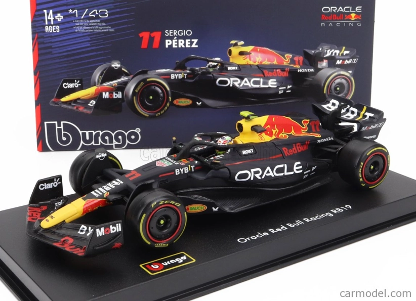 Bburago Red bull F1 Rb19 Team Oracle Red Bull Racing N 11 1:43, tmavomodrá