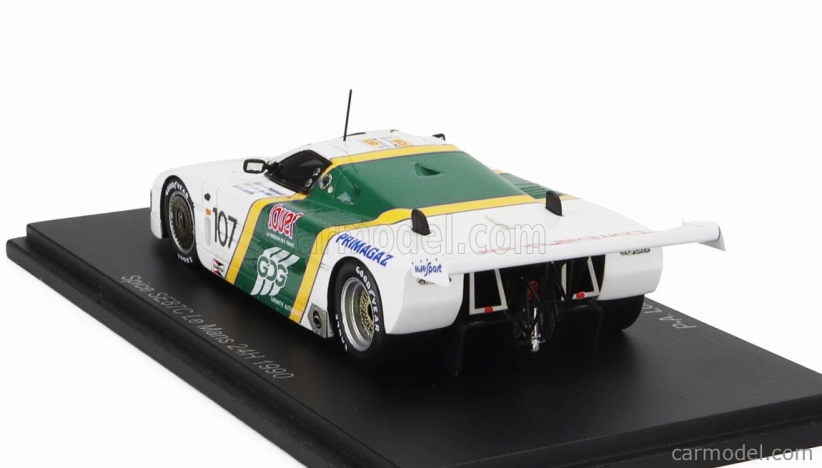 Spark-model Spice Se87c 3.3l V8 Team P.a.lombardi N 107 24h Le Mans 1990 Pierre Alain Lombardi - Denis Morin - Ferdinand De Lesseps 1:43 Bílá Zelená