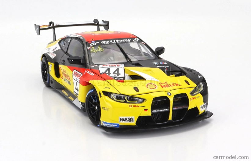 Minichamps BMW radu 4 M4 Gt3 Team Bmw Junior N 44 Víťaz Nls 3 Nurburgring Adac Rundstrecken Trophy 2023 Dan Harper - Max Hesse - Neil Verhagen 1:18 Žltá červená čierna