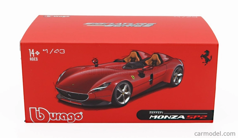 Bburago Ferrari Monza Sp2 2018 1:43 Red Met