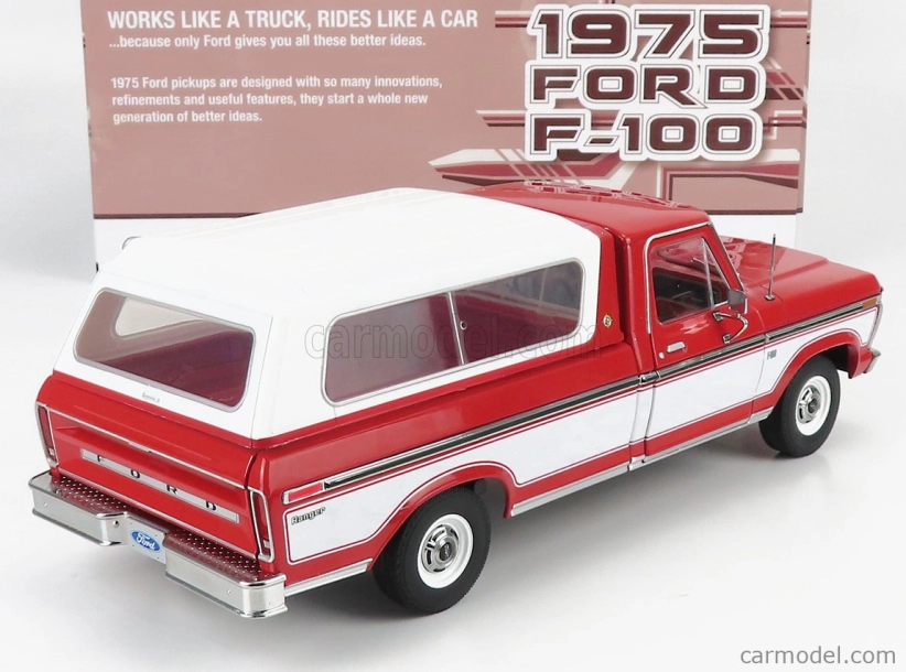 Greenlight Ford usa F-100 Pick-up 1956 Closed 1975 1:18, červená