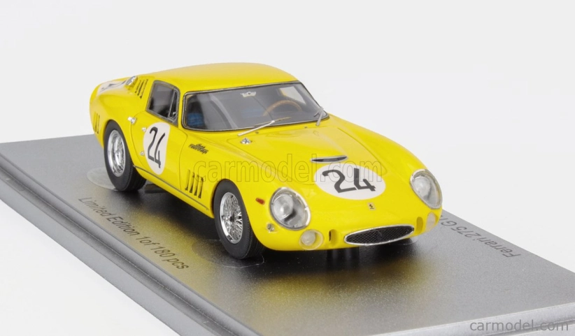 Kess-model Ferrari 275 Gtb/c Sn.6885 Team Ecurie Francorchamps N 24 3. 24h Le Mans 1965 Willy Mairesse - Jean Blaton (beurlys) 1:43 Žltá