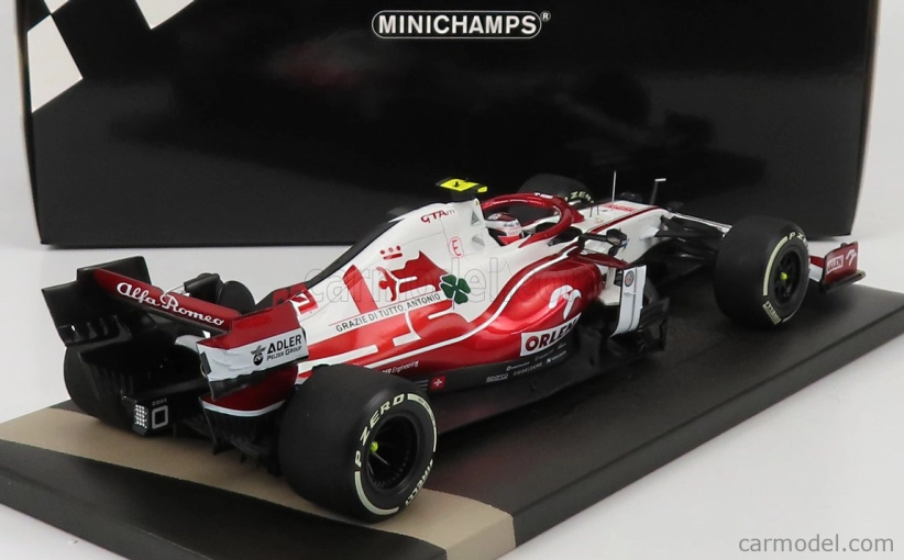 Minichamps Alfa romeo F1 C41 Team Orlen Racing N 99 Posledné preteky Abu Dhabi GP 2021 Antonio Giovinazzi 1:18 Biela červená met.
