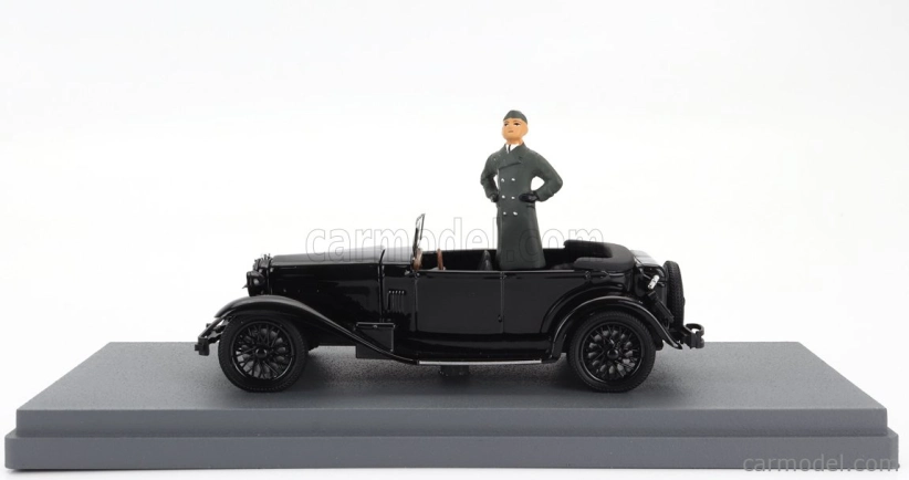 Rio-models Alfa romeo 1750 Torpedo Spider Milano 1944 With Benito Mussolini Figure 1:43 Black