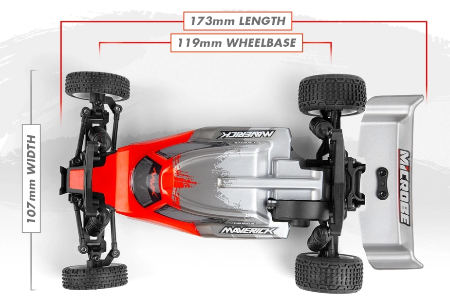 Maverick Microbe 1/24th Buggy - Červená
