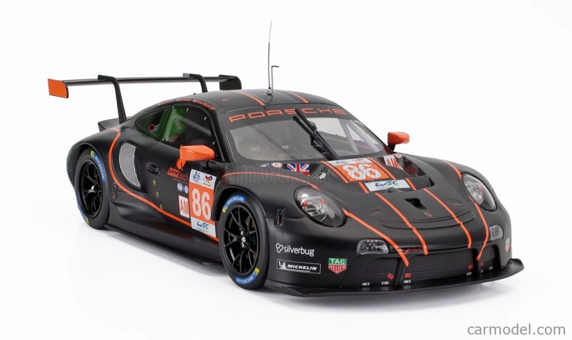 Ixo-models Porsche 911 991 Rsr-19 4.2l Team Gr Racing N 86 24h Le Mans 2022 Michael Wainwright - Riccardo Pera - Ben Barker 1:18 Matná Černá Oranžová