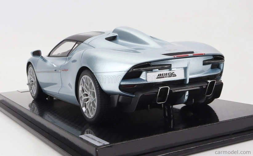 Tecnomodel Touring Superleggera Arese Rh95 (podvozok a motor F-12) 2021 1:18 strieborno-červená