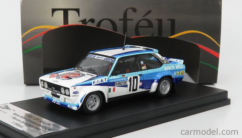 Trofeu Fiat 131 Abarth Team Fiat Italia N 10 Winner Rally Montecarlo 1980 W.rohrl - C.geistdorfer 1:43 Bílá Modrá