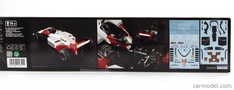 Italeri Mclaren F1 Mp42c N 1 Majster sveta Alain Prost + N 2 Keke Rosberg Sezóna 1986 1:12 Bielo-červená
