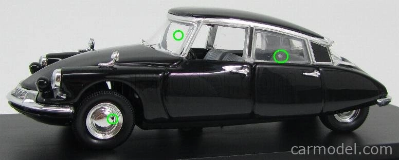 Rio-models Citroen Ds19 Presidential Car Attempt Charles De Gaulle 1962 - With Bullet Holes 1:43 Black