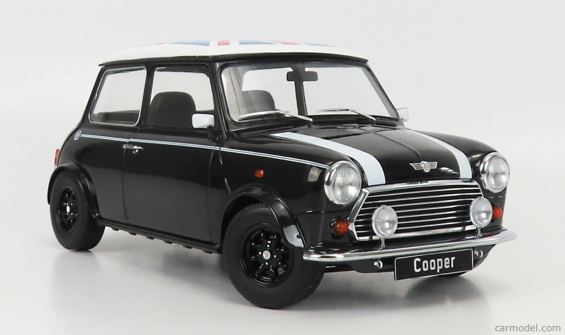 Mini Cooper Rhd 1992 s Union Jack 1:12 čierna biela