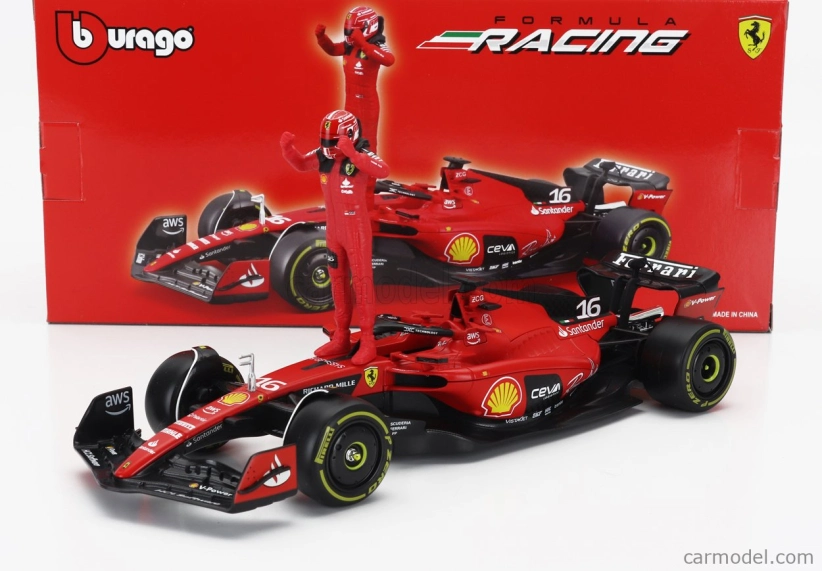 Bburago Ferrari F1 Sf-23 Team Scuderia Ferrari N16 Sezóna 2023 Charles Leclerc 1:24 červená čierna