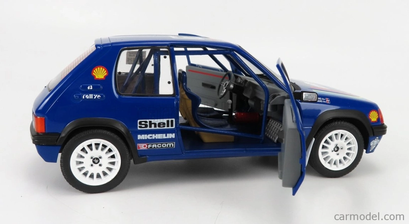 Solido Peugeot 205 N 24 Rally Tour De Corse 1990 R.bourcier - B.frangin 1:18 Modrá