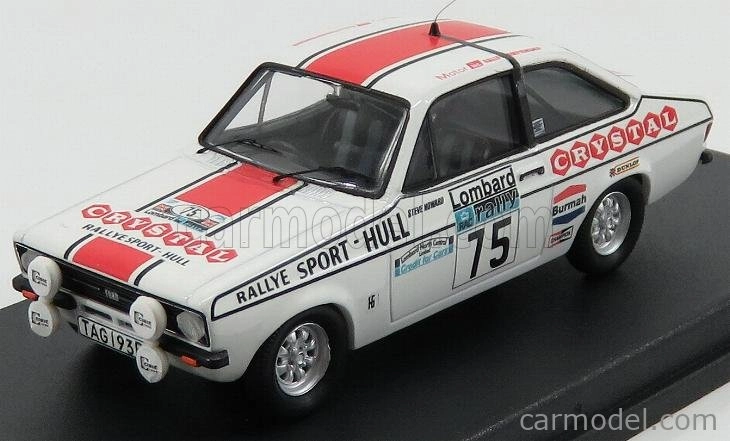 Trofeu Ford england Escort Mkii N 75 Rac Rally 1977 M.jackson - S.howard 1:43 Bílá Červená
