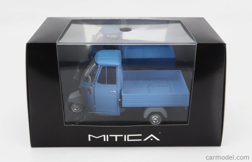 Mitica-diecast Piaggio Ape P501 Open 1979 - Con Vetrina - With Showcase 1:18 Blu 7210 - Modrá
