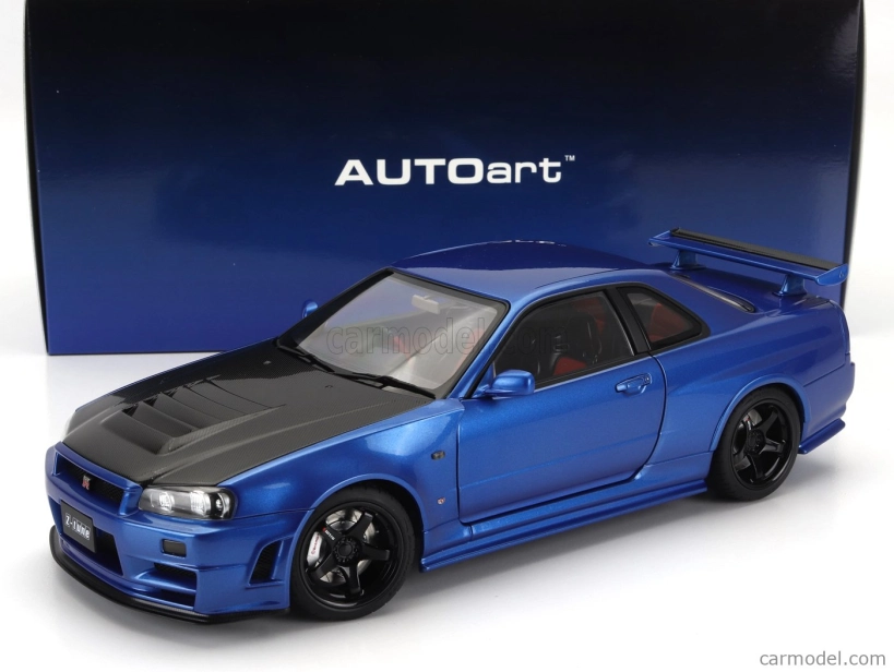Autoart Nissan Skyline Gt-r (r34) Z-tune 2002 1:18 Bayside Blue Carbon