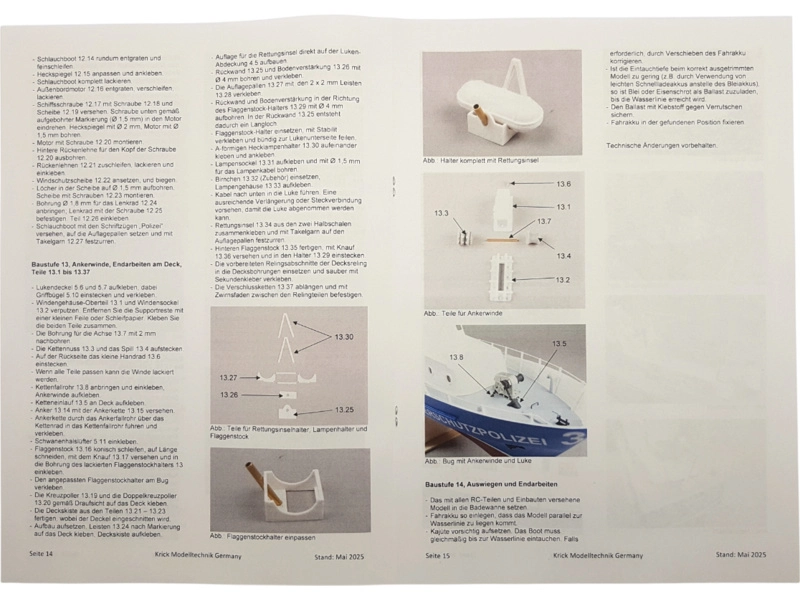ROMARIN policajný čln W3 s doplnkami 1:25 kit