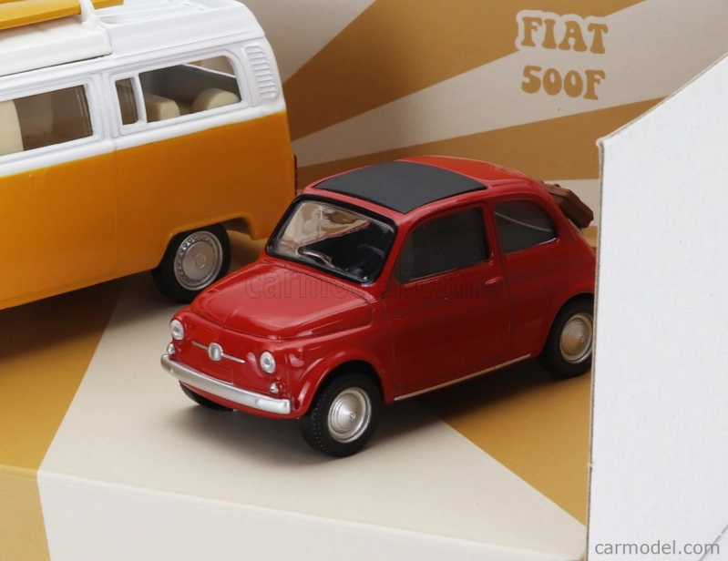 Norev Porsche Set 3x Jet-car 911 Targa Spider 1969 - Fiat 500 1965 - Volkswagen T2b Camper Van 1962 1:43 Rôzne