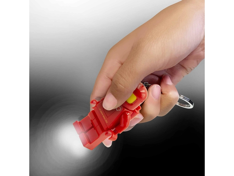 LEGO svietiaca kľúčenka – Kozmonaut červený