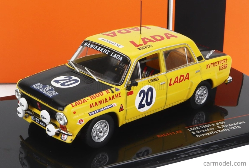 Ixo-models Lada fiat 1600r N 20 Ally Acropolis 1978 1:43, žlutá