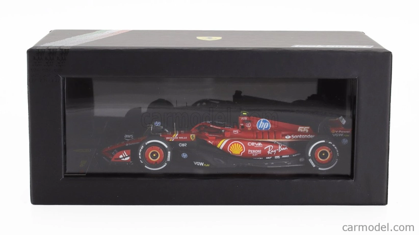 Looksmart Ferrari F1 Sf-24 Team Scuderia Ferrari N 55 3rd Monaco Gp 2024 Carlos Sainz 1:43 Červená Bílá Žlutá