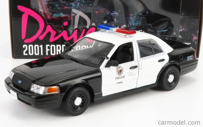 Greenlight Ford usa Crown Victoria Police Interceptor Los Angeles Department 1992 - Drive 1:24 Black White