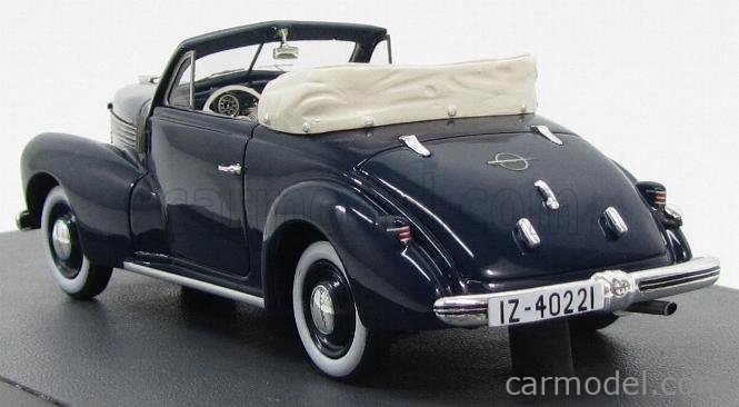 Modely v mierke Matrix Opel Kapitan Hebmuller Cabrio 1940 1:43 Modrá