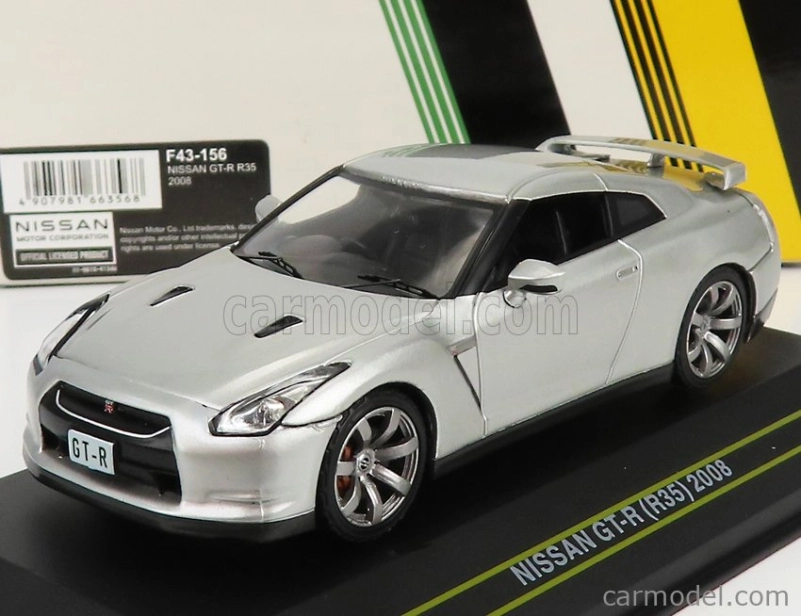 First43-models Nissan Gt-r (r35) Coupe 2008 1:43 Strieborný