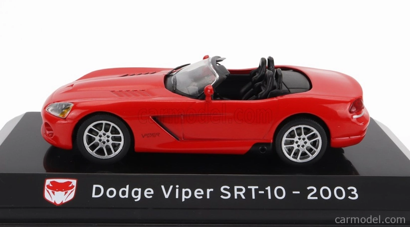 Edicola Dodge Viper Srt-10 Spider 2003 - Con Vetrina - S vitrínou 1:43 červená