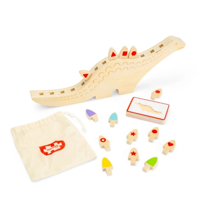Bigjigs Toys Drevená triediaca hra Dinosaurus