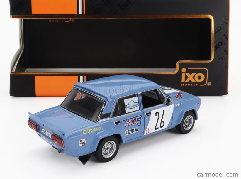 Ixo-models Lada fiat 2105 Vfts N 26 Rally Příbram 1986 Jan Rakottyai - Emil Slavík 1:43 Svetlomodrá
