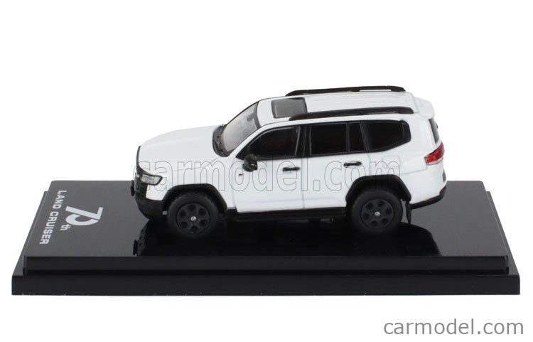 Zapaľovanie-model Toyota Land Cruiser (ja300w) Gr Sport 2023 - Čierno-červený interiér 1:64 White Pearl