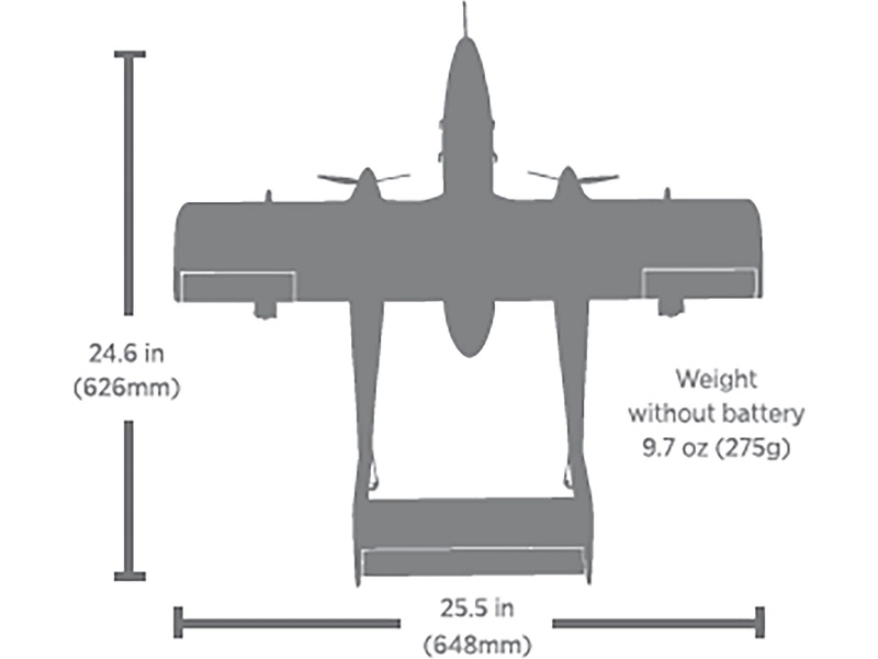 E-flite OV-10 Bronco 0.65m AS3X SAFE Select BNF Basic