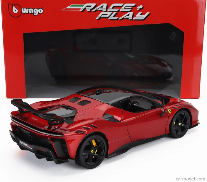 Bburago Ferrari Sf90xx Stradale 2024 1:18 Rosso Magma - Červená S Černou