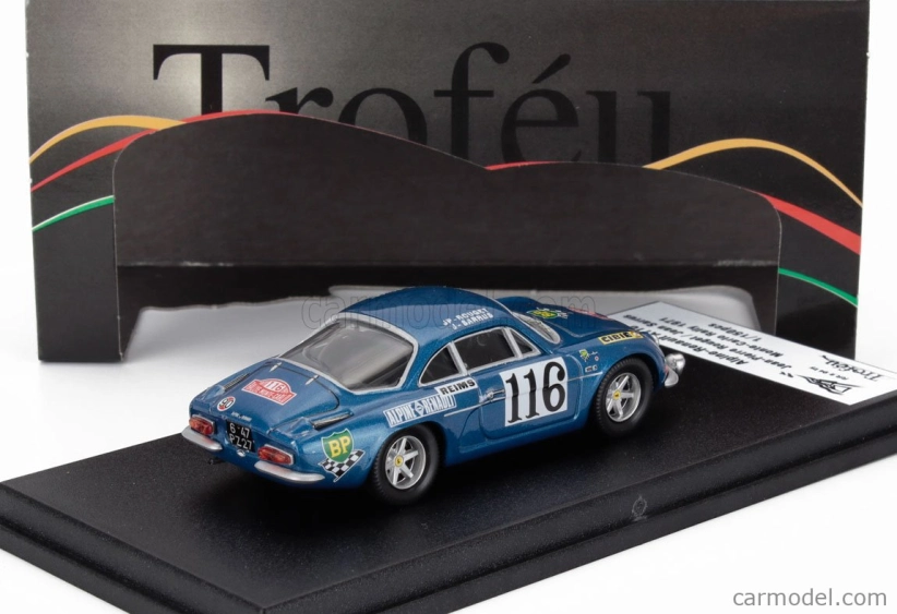 Trofeu Renault Alpine A110 (night Version) N 116 Rally Montecarlo 1971 Jean Pierre Rouget - Jean Sarrus 1:43 Blue