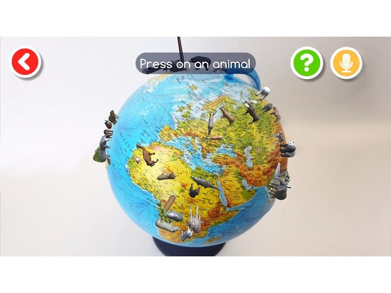 Alayskys glóbus 32 cm s podsvietením a reliéfom CZ