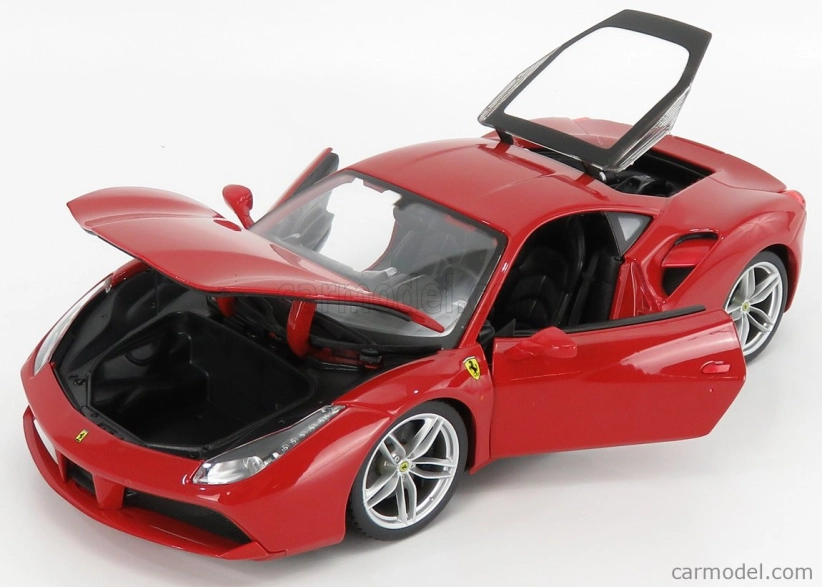 Bburago Ferrari 488 GTB 1:18 červená
