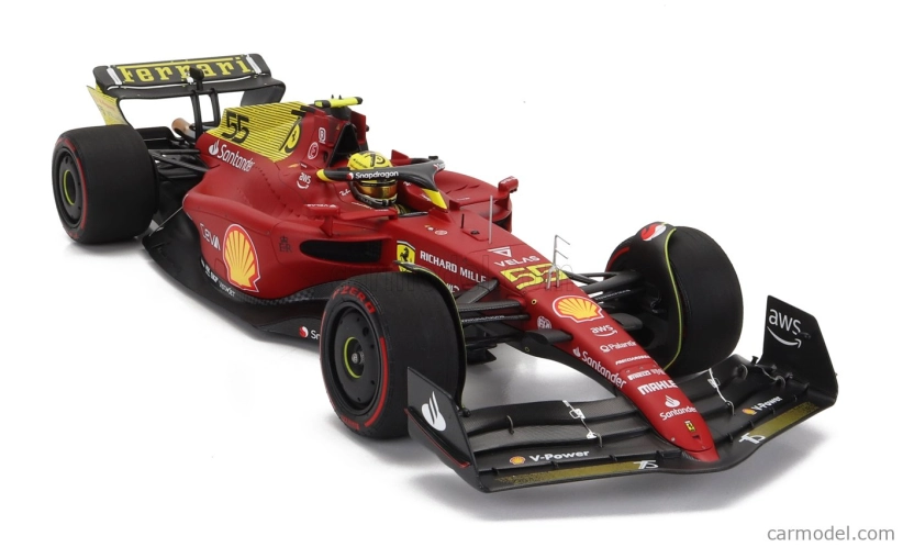 Bbr-models Ferrari F1-75 Team Scuderia Ferrari N 55 1:18, červená