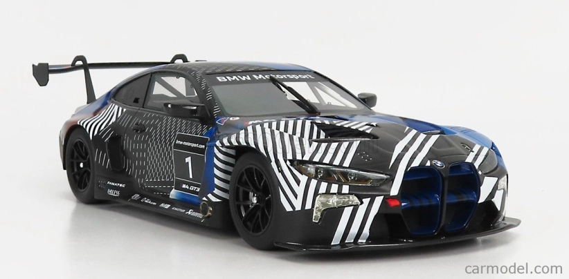Truescale BMW radu 4 M4 Performance Coupe N 1 (g82) Testovacie vozidlo 2021 1:18 čierna modrá sivá