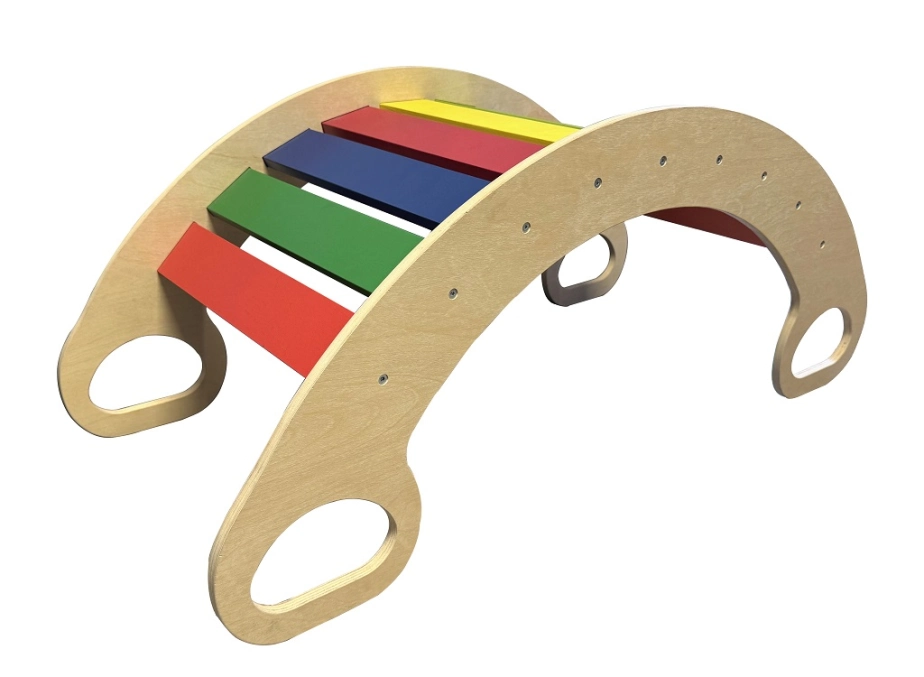Dve deti Montessori dúhová hojdačka veľká