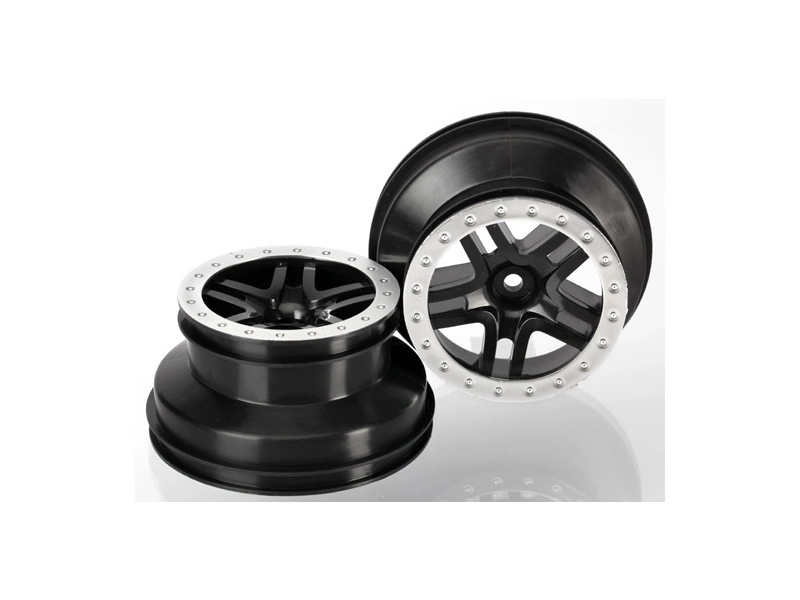 Traxxas disk 2.2/3.0" SCT Split-Spoke saténovo čierny (2) (2WD predné)