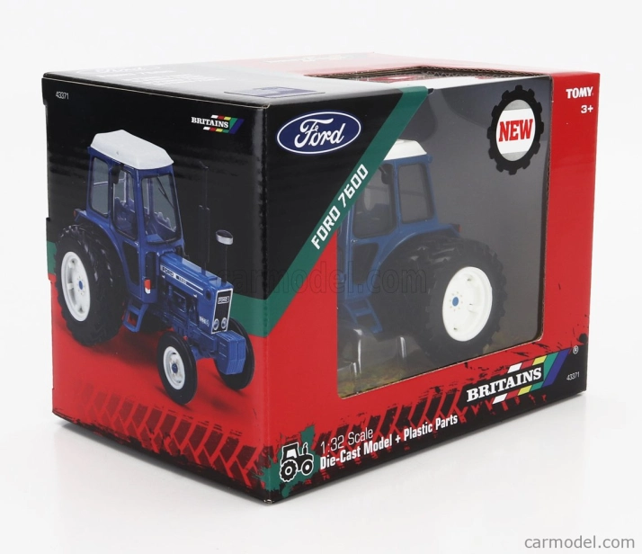 Britains Ford usa 7600 Tractor 1969 1:32 Modrá Bílá
