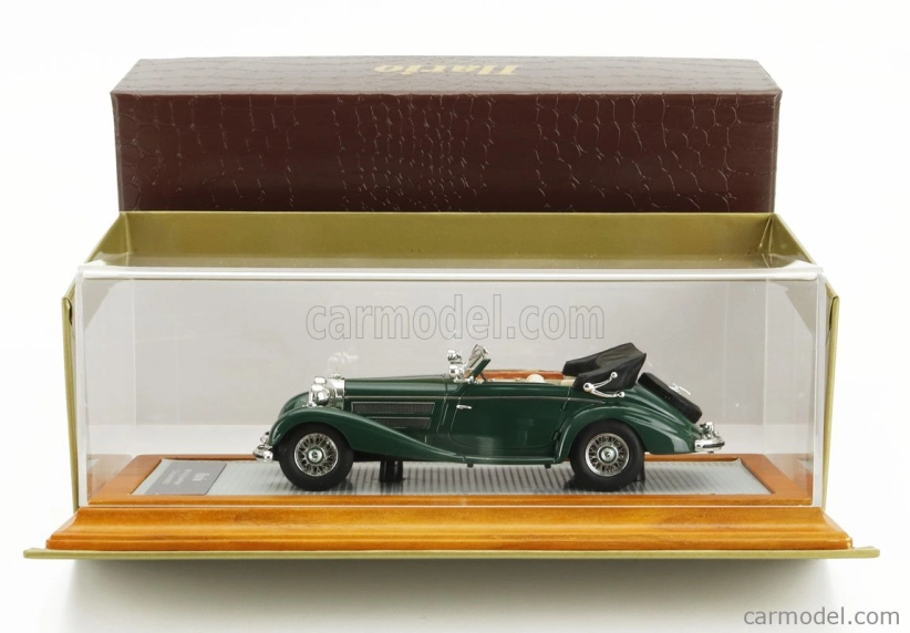 Ilario-model Mercedes benz 540k Sn154156 Sindelfingen Cabriolet A Open 1936 1:43 Zelená Černá